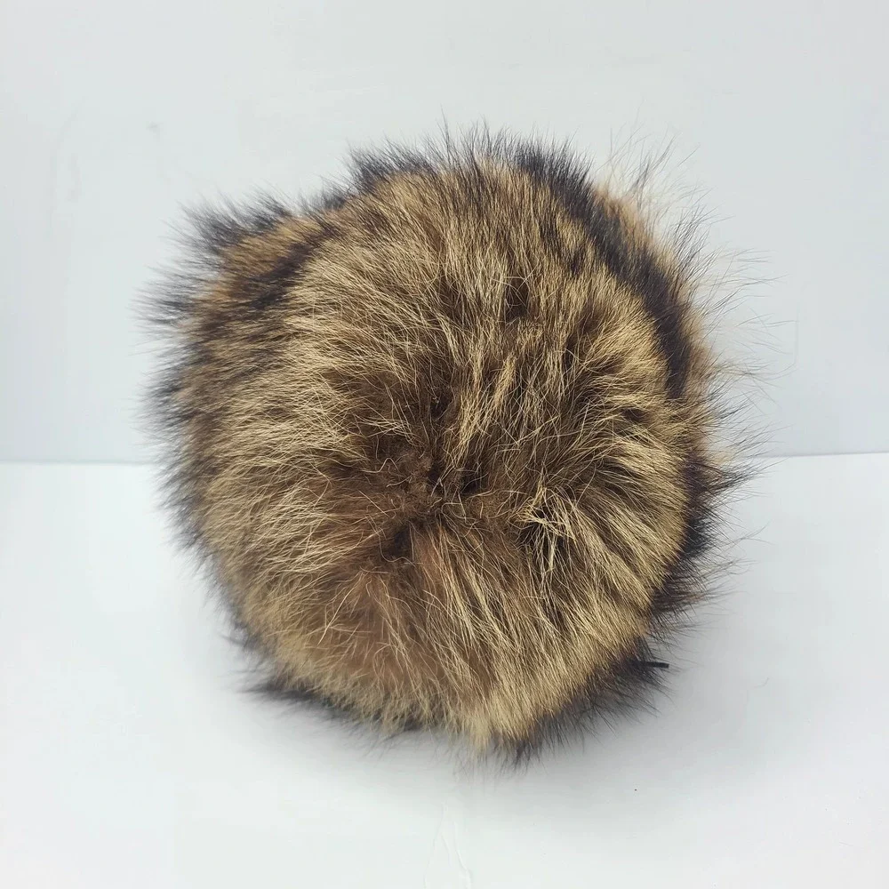Vtg 50s The Halle Bros Real Raccoon Fur Hat Russian Cossack Bucket Mob Wife